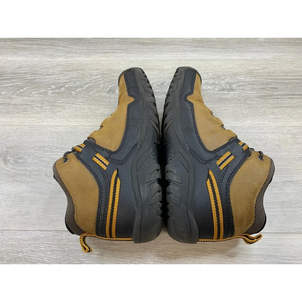 KEEN Dry Waterproof Hiking Boots Tan Black Yellow 1019834 Youth 5 Trail Shoes